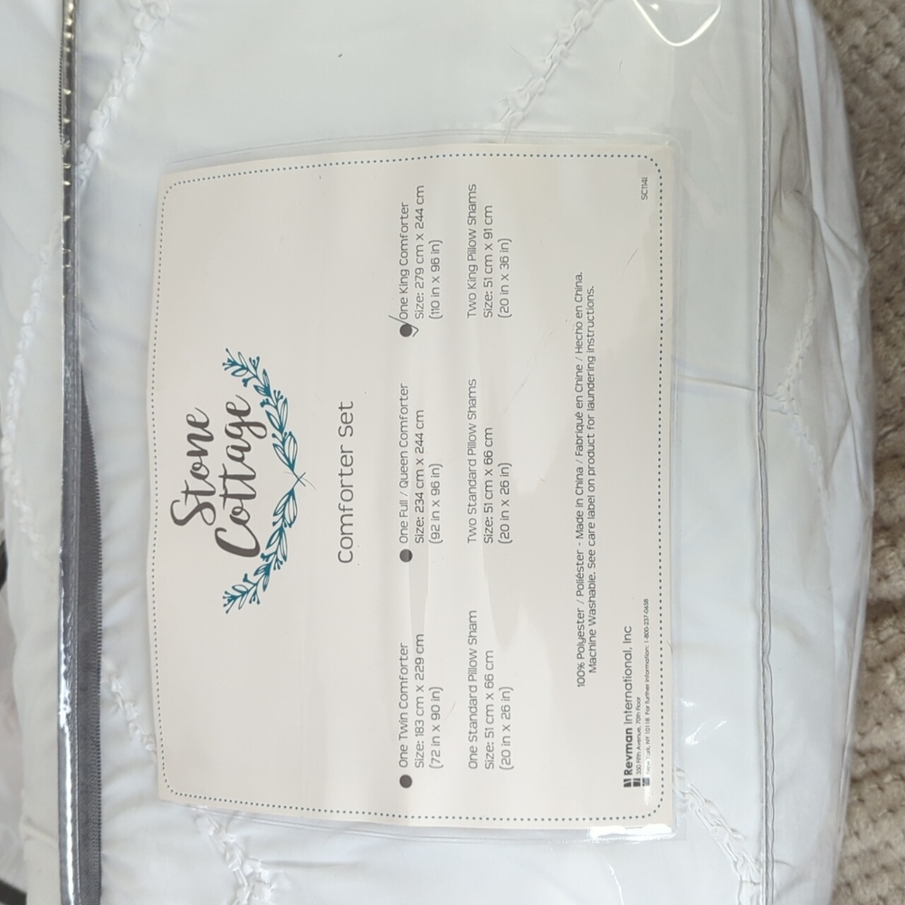 Stone Cottage King Comforter set